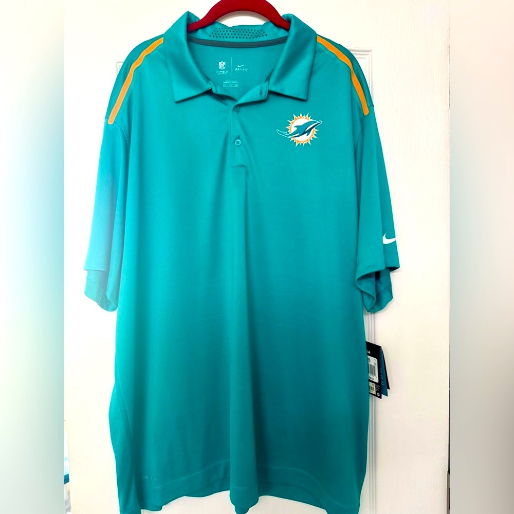 NFL Miami Dolphins Men's Aqua Polo Shirt